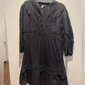 Anthropologie Black Midi Dress